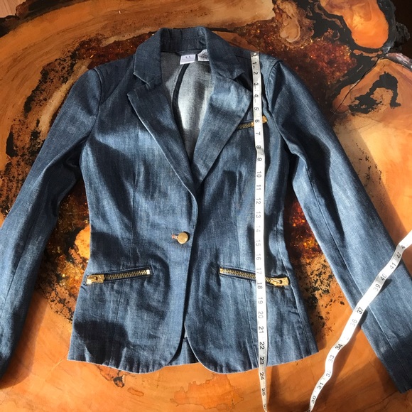 SALE!⚡️A|X Denim Blazer Women’s Size XS - Picture 7 of 8